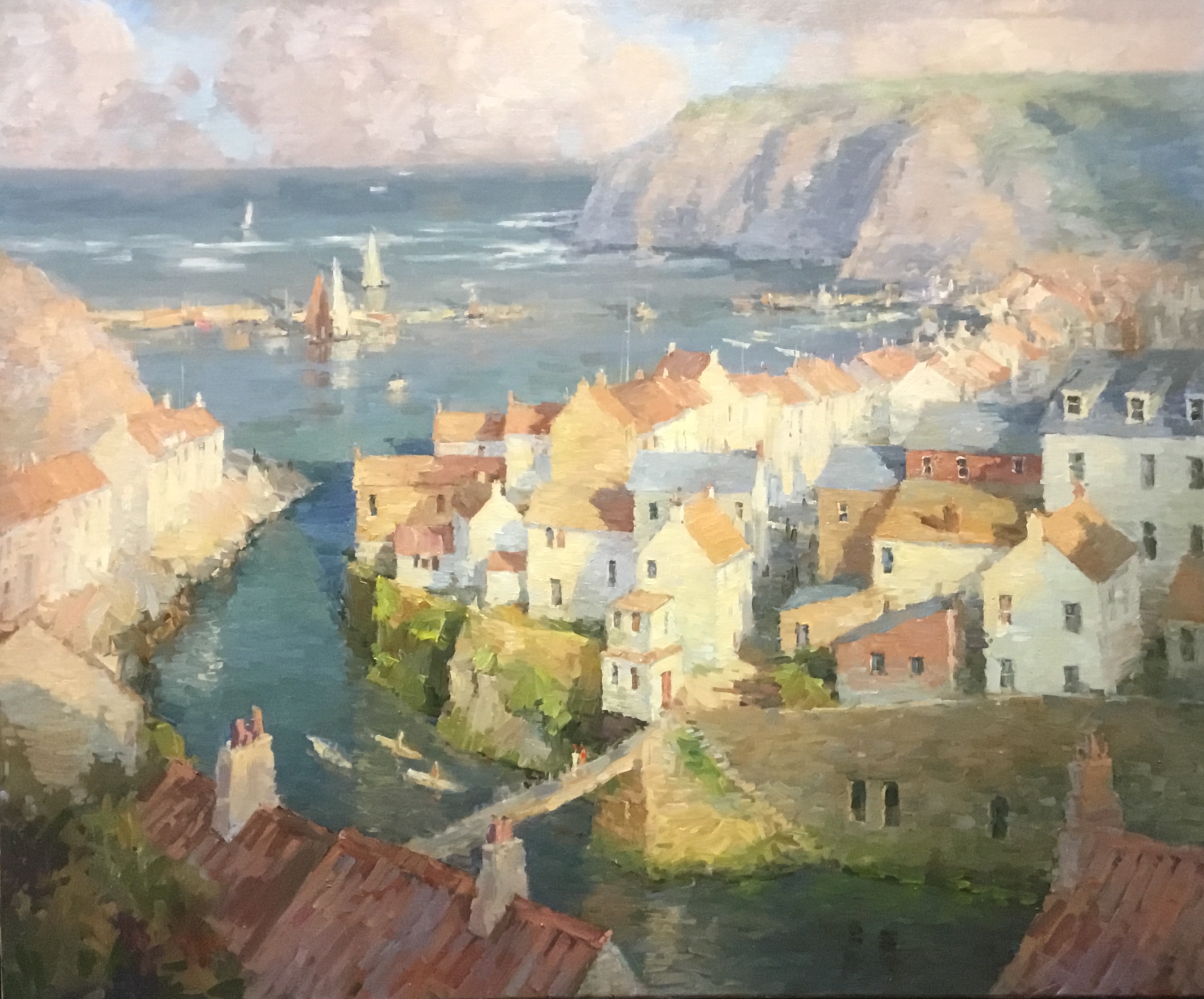 Staithes Harbour Painting
